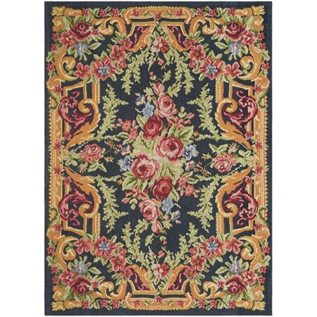 Safavieh 6 x 9 ft. Classic Vintage Collection Contemporary Rectangle Power Loomed Rug Black & Rose CLV112Z-6